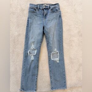 Levi's Light Blue Distressed Skinny Jeans